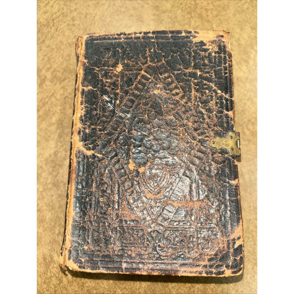 Vintage Antique Bible... Circa 1800's.... Poor Condition... Signed and dated